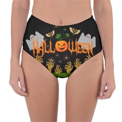 Halloween Reversible High-waist Bikini Bottoms by Valentinaart