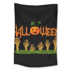 Halloween Large Tapestry by Valentinaart