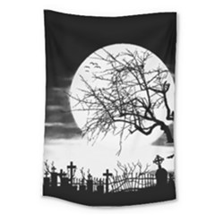 Halloween Landscape Large Tapestry by Valentinaart