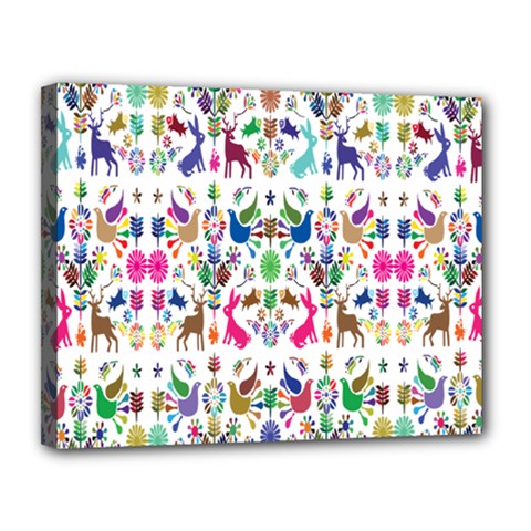 Birds Fish Flowers Floral Star Blue White Sexy Animals Beauty Rainbow Pink Purple Blue Green Orange Canvas 14  X 11  by Mariart