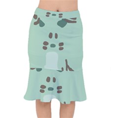 Lineless Background For Minty Wildlife Monster Mermaid Skirt by Mariart