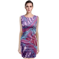 Natural Stone Red Blue Space Explore Medical Illustration Alternative Classic Sleeveless Midi Dress by Mariart