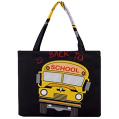 Back To School - School Bus Mini Tote Bag by Valentinaart