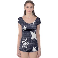 Star Space Line Blue Art Cute Kids Boyleg Leotard  by Mariart