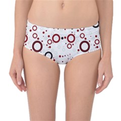 70s Pattern Mid-waist Bikini Bottoms by ValentinaDesign