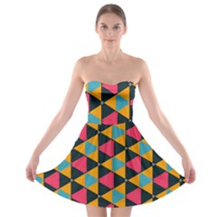 Triangles Pattern                           Strapless Bra Top Dress by LalyLauraFLM