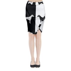 Dalmatian Dog Midi Wrap Pencil Skirt by Valentinaart