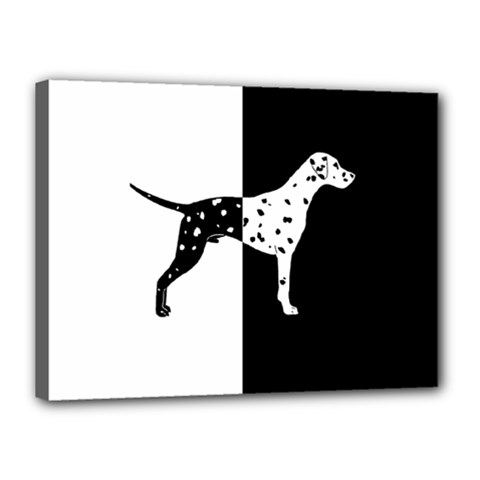 Dalmatian Dog Canvas 16  X 12  by Valentinaart