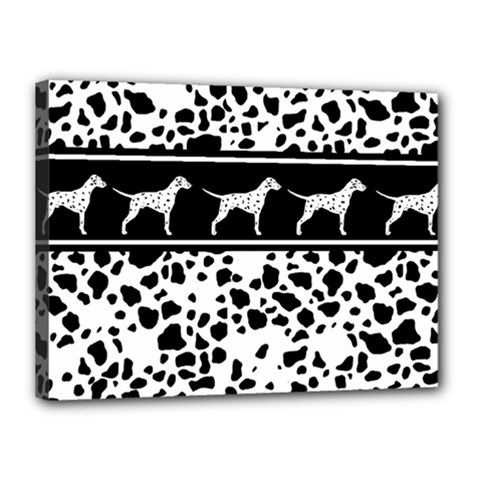 Dalmatian Dog Canvas 16  X 12  by Valentinaart