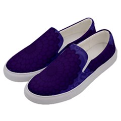 Flower Floral Sunflower Blue Purple Leaf Wave Chevron Beauty Sexy Men s Canvas Slip Ons by Mariart