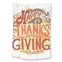 Happy Thanksgiving Sign Large Tapestry