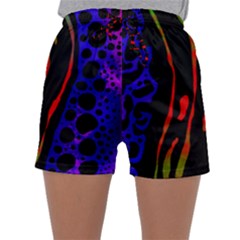 Frog Spectrum Polka Line Wave Rainbow Sleepwear Shorts by Mariart