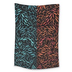 Square Pheonix Blue Orange Red Large Tapestry by Mariart