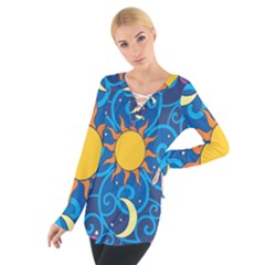 Sun Moon Star Space Vector Clipart Tie Up Tee by Mariart