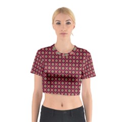 Kaleidoscope Seamless Pattern Cotton Crop Top