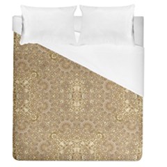 Ornate Golden Baroque Design Duvet Cover (queen Size) by dflcprints