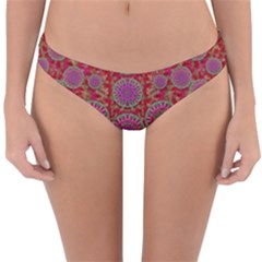 Hearts Can Also Be Flowers Such As Bleeding Hearts Pop Art Reversible Hipster Bikini Bottoms by pepitasart