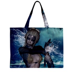 The Wonderful Water Fairy With Water Wings Zipper Mini Tote Bag by FantasyWorld7