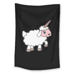 Unicorn Sheep Large Tapestry by Valentinaart