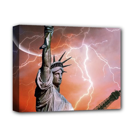 Statue Of Liberty New York Deluxe Canvas 14  X 11  by Nexatart