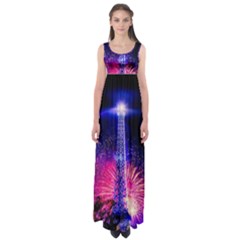 Paris France Eiffel Tower Landmark Empire Waist Maxi Dress by Nexatart