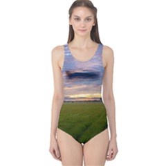 Landscape Sunset Sky Sun Alpha One Piece Swimsuit by Nexatart