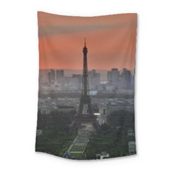 Paris France French Eiffel Tower Small Tapestry by Nexatart