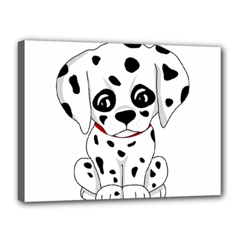 Cute Dalmatian Puppy  Canvas 16  X 12  by Valentinaart