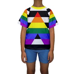 Straight Ally Flag Kids  Short Sleeve Swimwear by Valentinaart