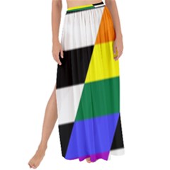 Straight Ally Flag Maxi Chiffon Tie-up Sarong by Valentinaart