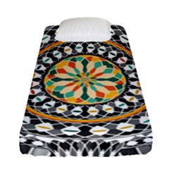 High Contrast Mandala Fitted Sheet (single Size) by linceazul