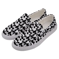 Panda Pattern Men s Canvas Slip Ons by Valentinaart