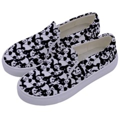 Panda Pattern Kids  Canvas Slip Ons by Valentinaart