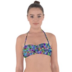 Triangle Tile Mosaic Pattern Halter Bandeau Bikini Top