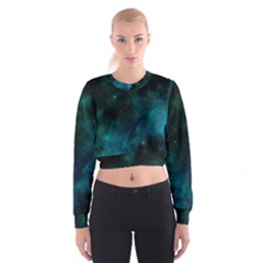 Space All Universe Cosmos Galaxy Cropped Sweatshirt by Nexatart