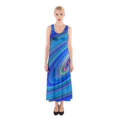Oval Ellipse Fractal Galaxy Sleeveless Maxi Dress by Nexatart