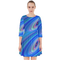 Oval Ellipse Fractal Galaxy Smock Dress by Nexatart