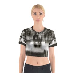 Black And White Hdr Spreebogen Cotton Crop Top