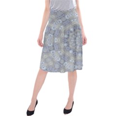 Flower Lace In Decorative Style Midi Beach Skirt by pepitasart