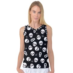 Skull, Spider And Chest  - Halloween Pattern Women s Basketball Tank Top by Valentinaart