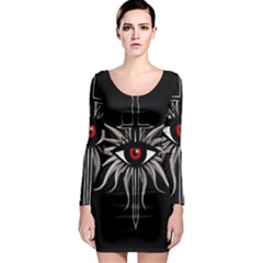 Inquisition Symbol Long Sleeve Bodycon Dress by Valentinaart