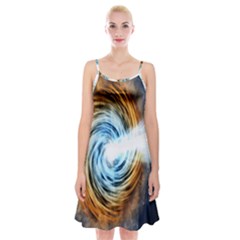 A Blazar Jet In The Middle Galaxy Appear Especially Bright Spaghetti Strap Velvet Dress by Mariart