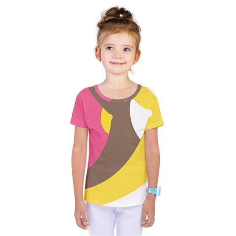 Breast Pink Brown Yellow White Rainbow Kids  One Piece Tee by Mariart