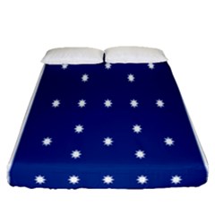 British American Flag Red Blue Star Fitted Sheet (queen Size) by Mariart