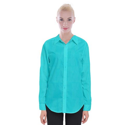 Line Blue Womens Long Sleeve Shirt by Mariart