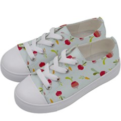Root Vegetables Pattern Carrots Kids  Low Top Canvas Sneakers by Mariart