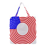 Stars Stripes Circle Red Blue Grocery Tote Bag