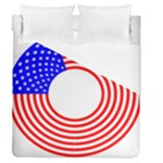 Stars Stripes Circle Red Blue Duvet Cover (Queen Size)