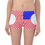 Stars Stripes Circle Red Blue Reversible Boyleg Bikini Bottoms