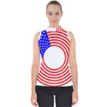 Stars Stripes Circle Red Blue Shell Top